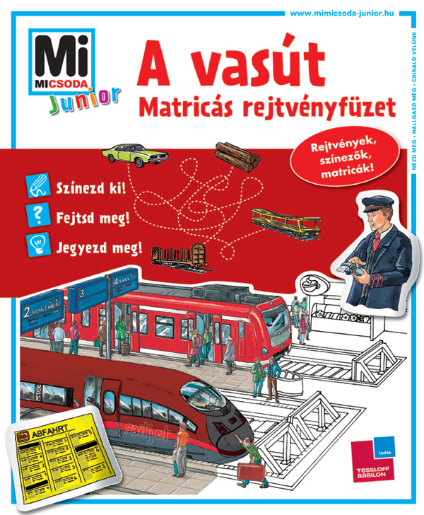 Mi MICSODA Junior matricás rejtvényfüzet A vasút
