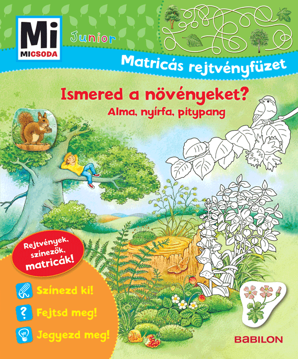 Mi MICSODA JUNIOR Matricás rejtvényfüzet – Ismered a növényeket? Alma, nyírfa, pitypang